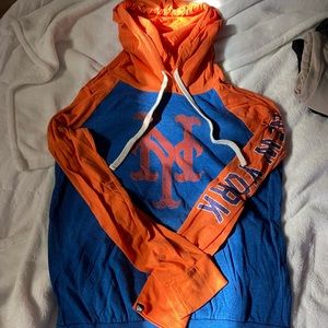 NY Mets Hoodie with drawstring.